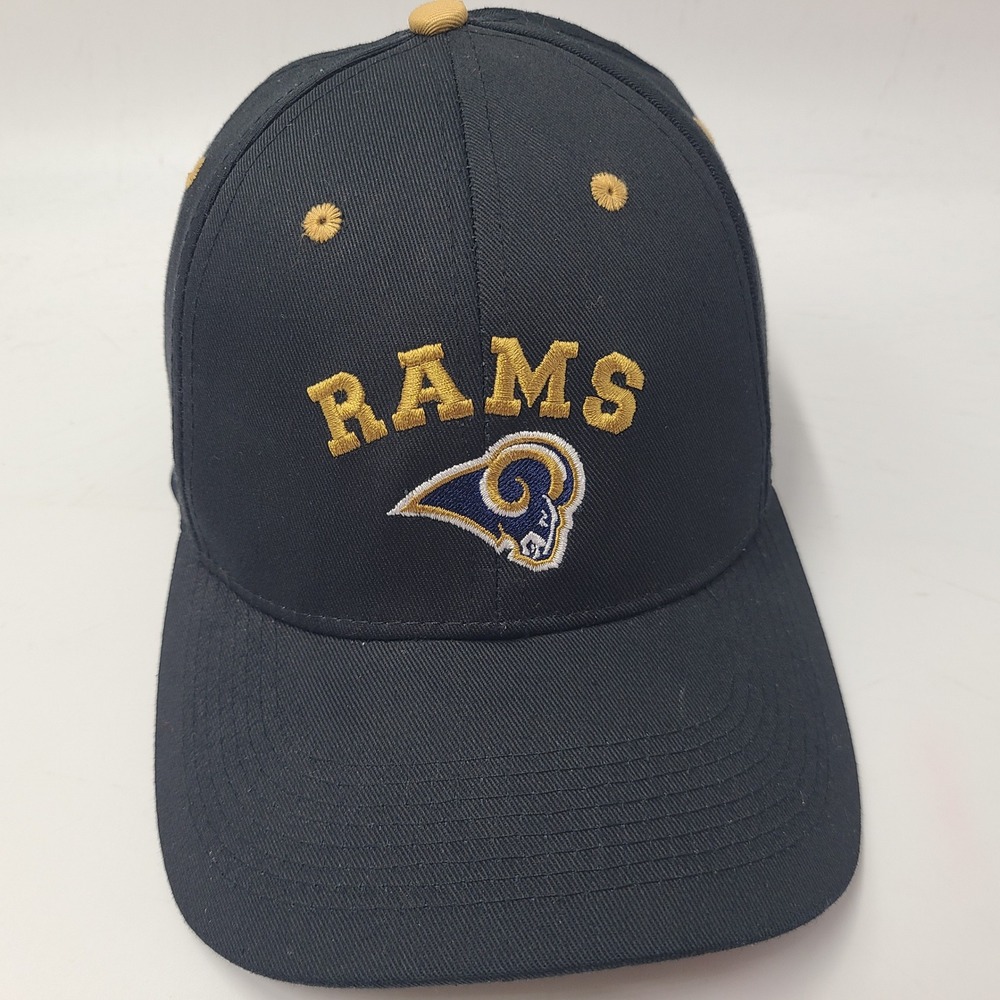 Vintage St Louis Rams Hat Snapback Drew Pearson Black Gold NFL Football Logo Men